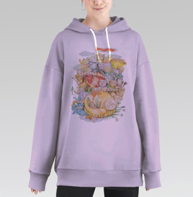Игры в жизнь, Hoodie Long Oversize Fiolet