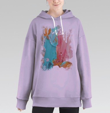 Импасто, Hoodie Long Oversize Fiolet