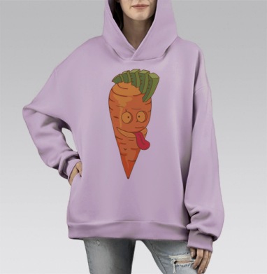 Ирокез!, Hoodie Mono Fiolet, оверсайз, утепленная