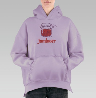 Jamlover – Сладкоешкам посвящается, Hoodie Oversize Fiolet, утепленная
