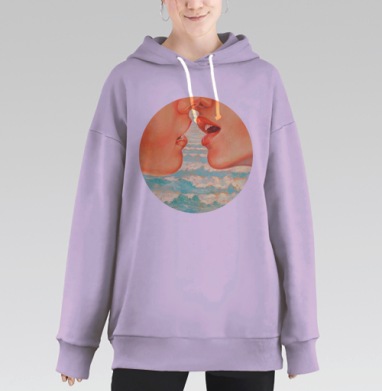 Калифорнийский кисс, Hoodie Long Oversize Fiolet