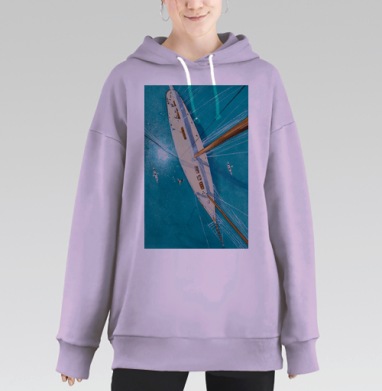 Каникулы на яхте, Hoodie Long Oversize Fiolet