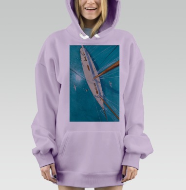 Каникулы на яхте, Hoodie Mjhigh Dig Mel, Fiolet, утепленная