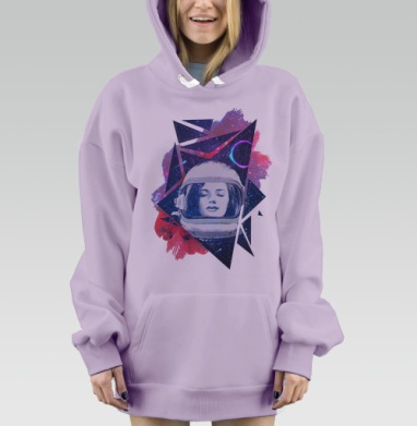 Когда ты просто космос, Hoodie Mjhigh Dig Mel, Fiolet, утепленная