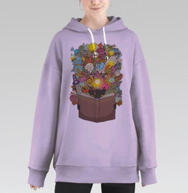 Кот ученый, Hoodie Long Oversize Fiolet