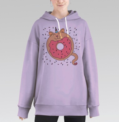 Котопончик, Hoodie Long Oversize Fiolet