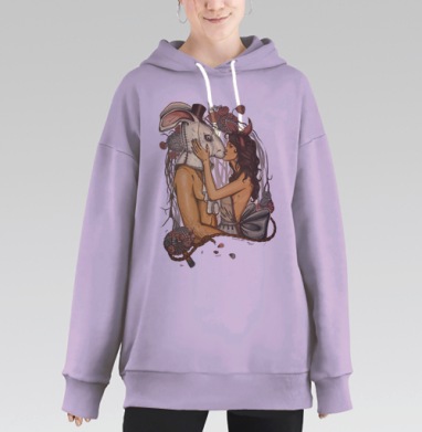 Кроликачасы, Hoodie Long Oversize Fiolet