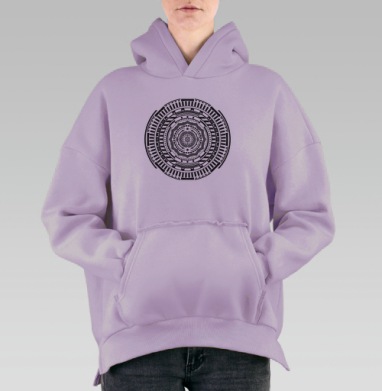 Круглое, Hoodie Oversize Fiolet, утепленная