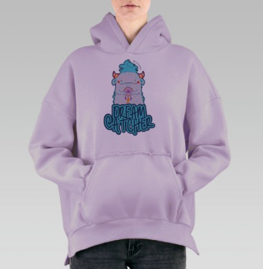 Ловец снов Флози, Hoodie Oversize Fiolet, утепленная