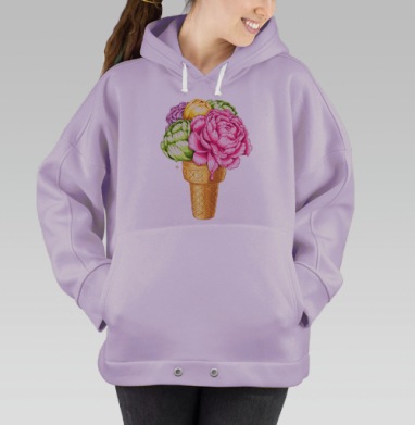 Любителям мороженного, Hoodie Oversize Fiolet