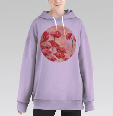 Маки, Hoodie Long Oversize Fiolet