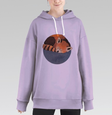 Малая Панда, Hoodie Long Oversize Fiolet