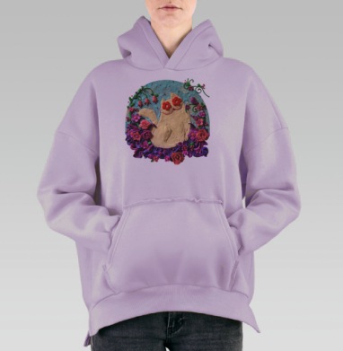 Мартовский Мур, Hoodie Oversize Fiolet, утепленная
