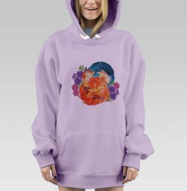 Мечтательный лис, Hoodie Mjhigh Dig Mel, Fiolet, утепленная