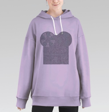 Mentaculus (digitalism2), Hoodie Long Oversize Fiolet