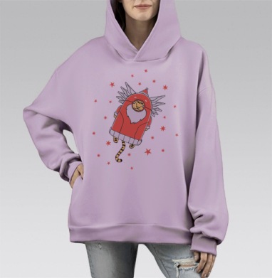 Механическое тело – Скелет, Hoodie Mono Fiolet, оверсайз, утепленная
