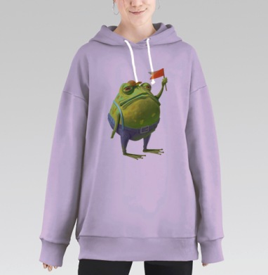 Мистер Жаба, Hoodie Long Oversize Fiolet