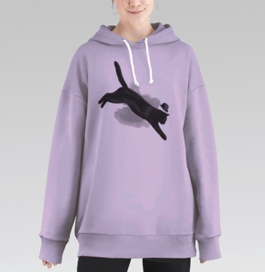 Мистер Кот, Hoodie Long Oversize Fiolet