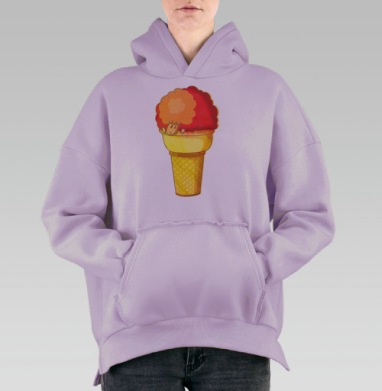 Мороженка, Hoodie Oversize Fiolet, утепленная