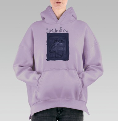 Глубокая интроспекция и самопознание внутри меня, Hoodie Oversize Fiolet, утепленная