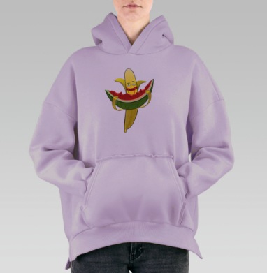 Мультифрукт, Hoodie Oversize Fiolet, утепленная