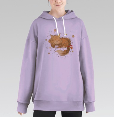 Мурр..., Hoodie Long Oversize Fiolet