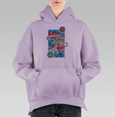 На Светофоре, Hoodie Oversize Fiolet, утепленная