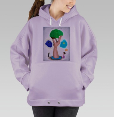 Не крадите у детей будущее и мечты — символический арт, Hoodie Oversize Fiolet