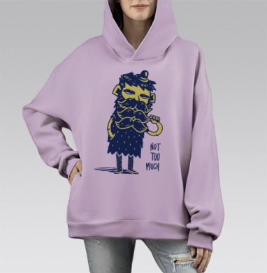 Насыщенность, Hoodie Mono Fiolet, оверсайз, утепленная