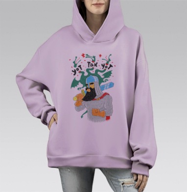 Невский, Hoodie Mono Fiolet, оверсайз, утепленная