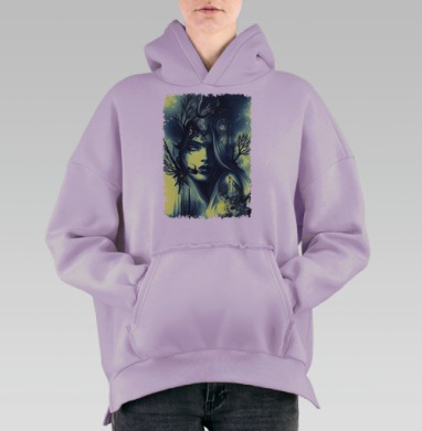 Ночные фантазии, Hoodie Oversize Fiolet, утепленная