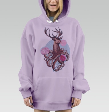 Октолень, Hoodie Mjhigh Dig Mel, Fiolet, утепленная