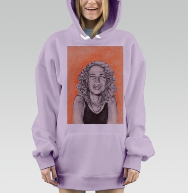 Оранжевый смех, Hoodie Mjhigh Dig Mel, Fiolet, утепленная