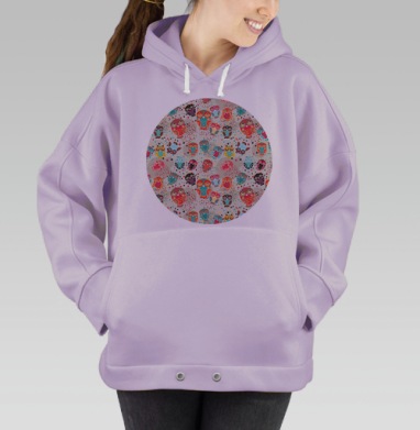 Owls owls 3, Hoodie Oversize Fiolet
