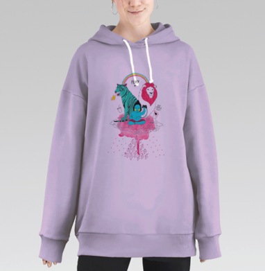 Play, Hoodie Long Oversize Fiolet