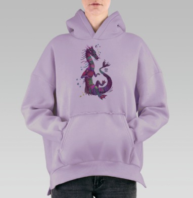 ПОКЕМОН, Hoodie Oversize Fiolet, утепленная
