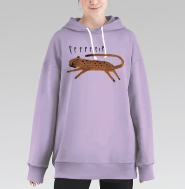 Ppp, Hoodie Long Oversize Fiolet