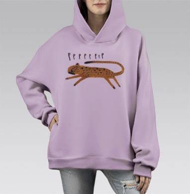 Ppp, Hoodie Mono Fiolet, оверсайз, утепленная