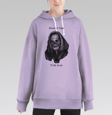 Прекрасное время для жизни, Hoodie Long Oversize Fiolet