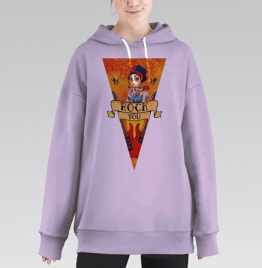 Рок принцесса, Hoodie Long Oversize Fiolet