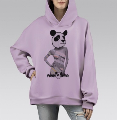 Самоделка, Hoodie Mono Fiolet, оверсайз, утепленная