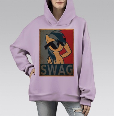 Самоделка, Hoodie Mono Fiolet, оверсайз, утепленная