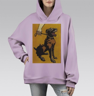 Самоделка, Hoodie Mono Fiolet, оверсайз, утепленная