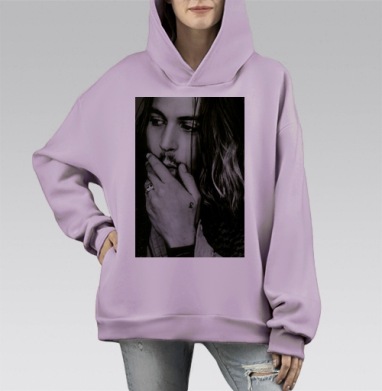 Самоделка, Hoodie Mono Fiolet, оверсайз, утепленная