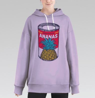 Сгущённый ананас, Hoodie Long Oversize Fiolet