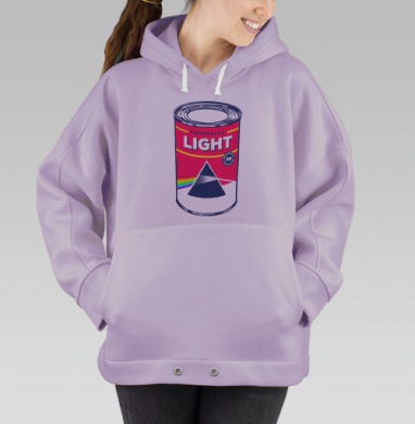 Ироничная банка «Сгущенный свет» с дизайном Pink Floyd, Hoodie Oversize Fiolet