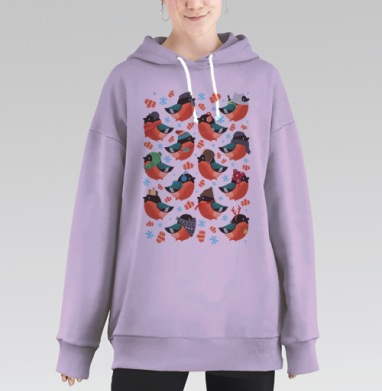 Снегири, Hoodie Long Oversize Fiolet