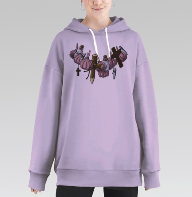 Стопроцентная защита, Hoodie Long Oversize Fiolet