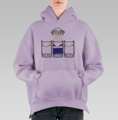 Странная Катейка, Hoodie Oversize Fiolet, утепленная