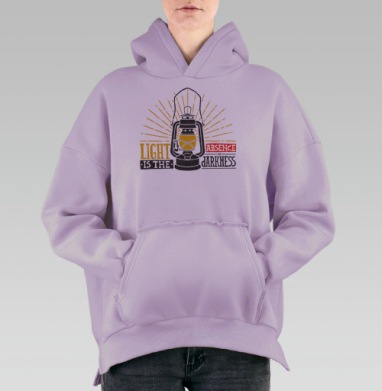 ТЬМА, Hoodie Oversize Fiolet, утепленная